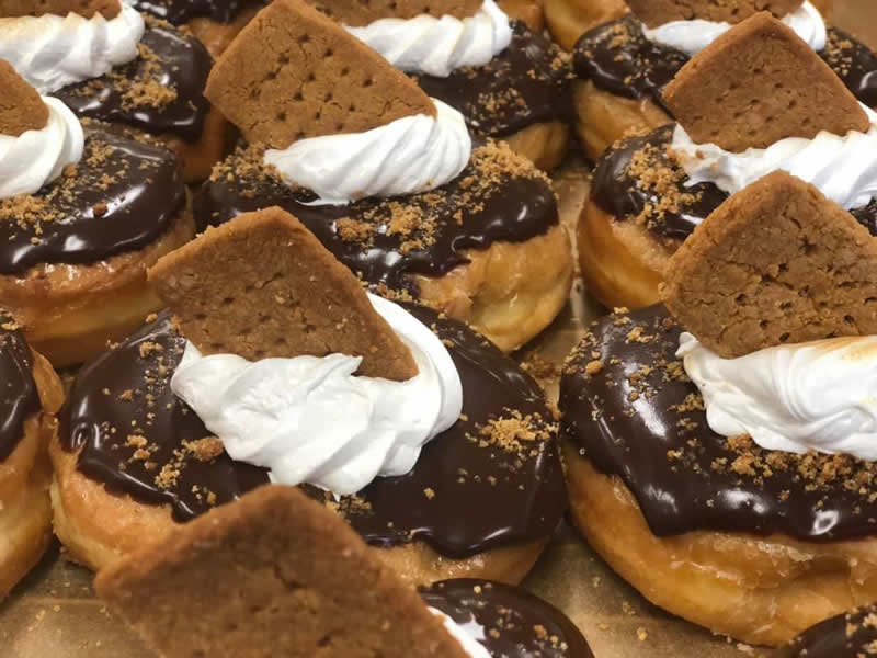 Smores donuts that melt in your mouth.