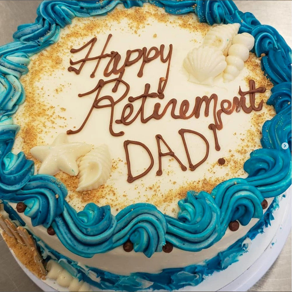 retirement party cake